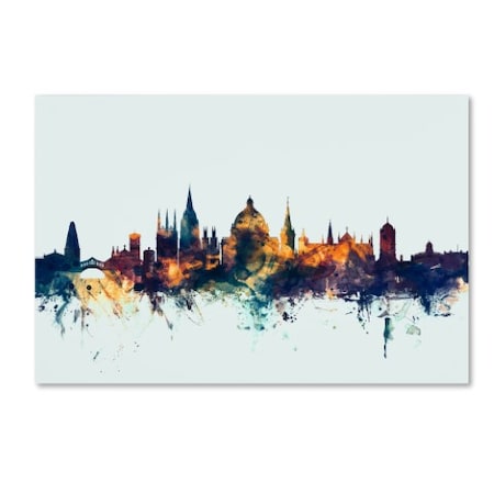 Michael Tompsett 'Oxford England Skyline Blue' Canvas Art,16x24